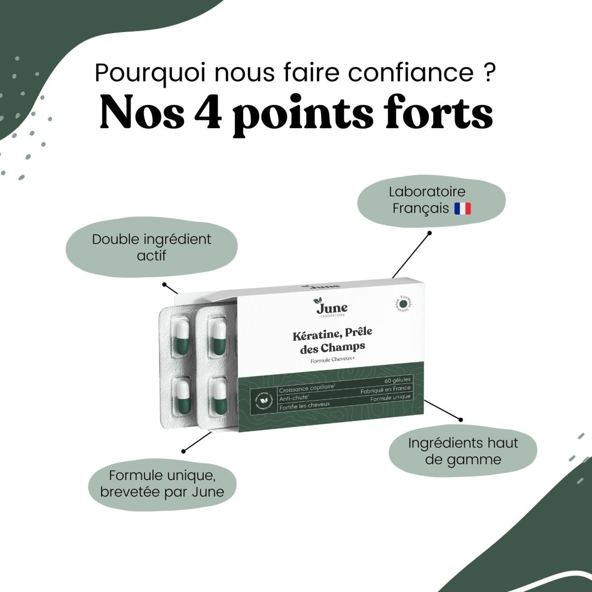 La recette secrète pour des cheveux sains et brillants : Kératine et Prêle des champs à l'honneur ! - June Laboratoire