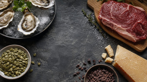 Aliments riches en zinc : huîtres, viande rouge et graines de courge, sources des bienfaits du zinc