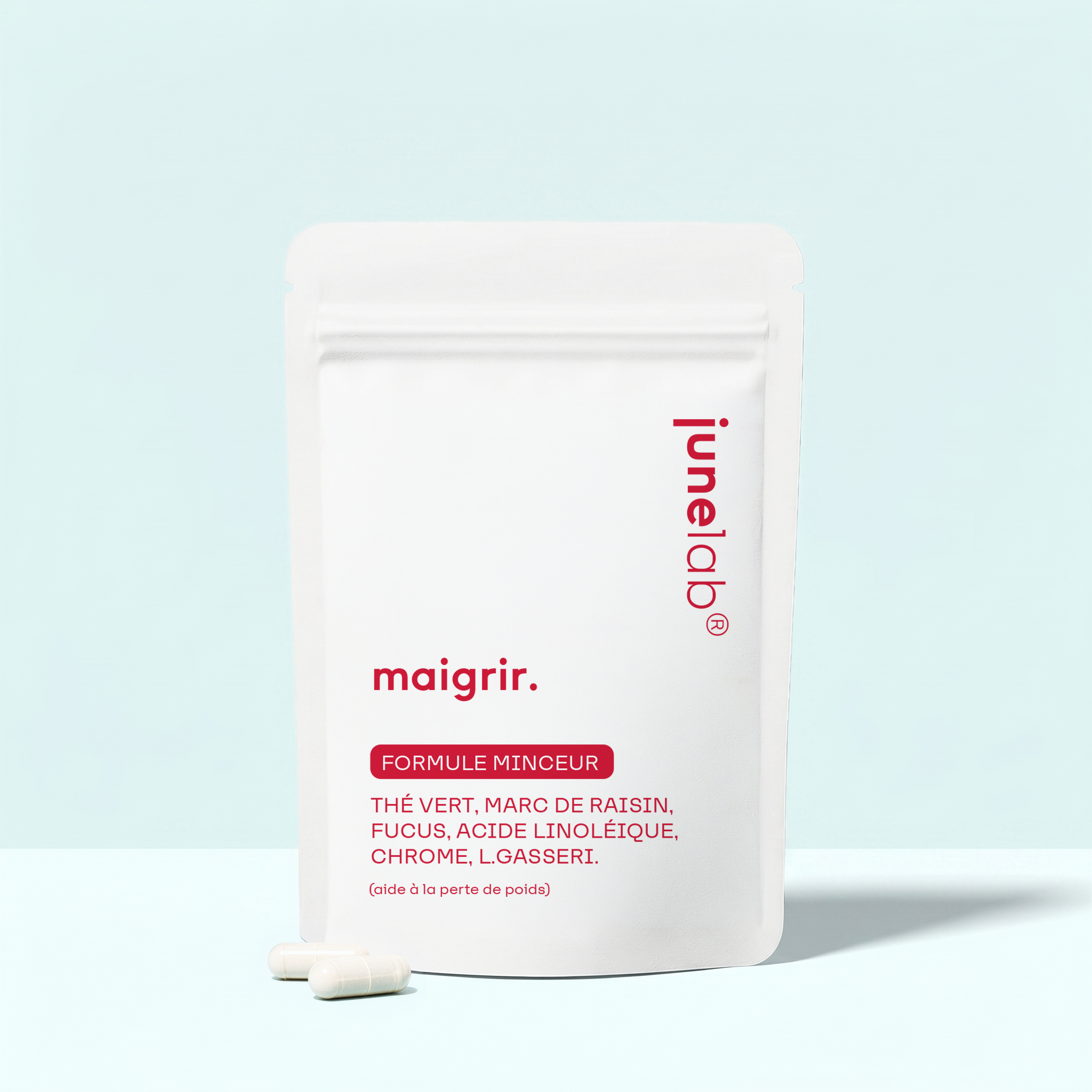 Thé vert, Marc de raisin, Fucus, Acide Linoléïque, Chrome, L.Gasseri | Maigrir®