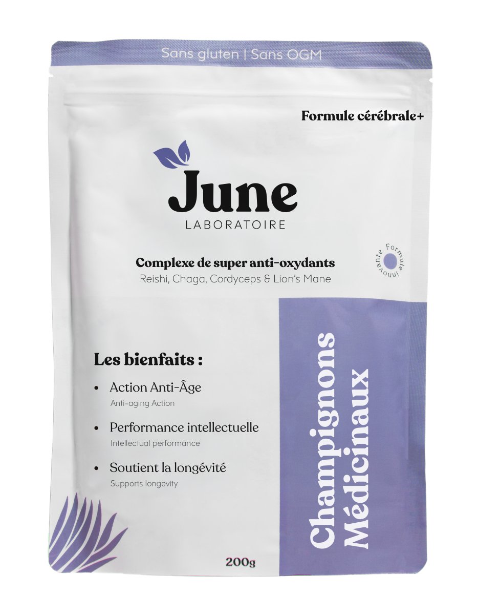 Champignons adaptogènes- Performance intellectuelle - June Laboratoire - June Laboratoire